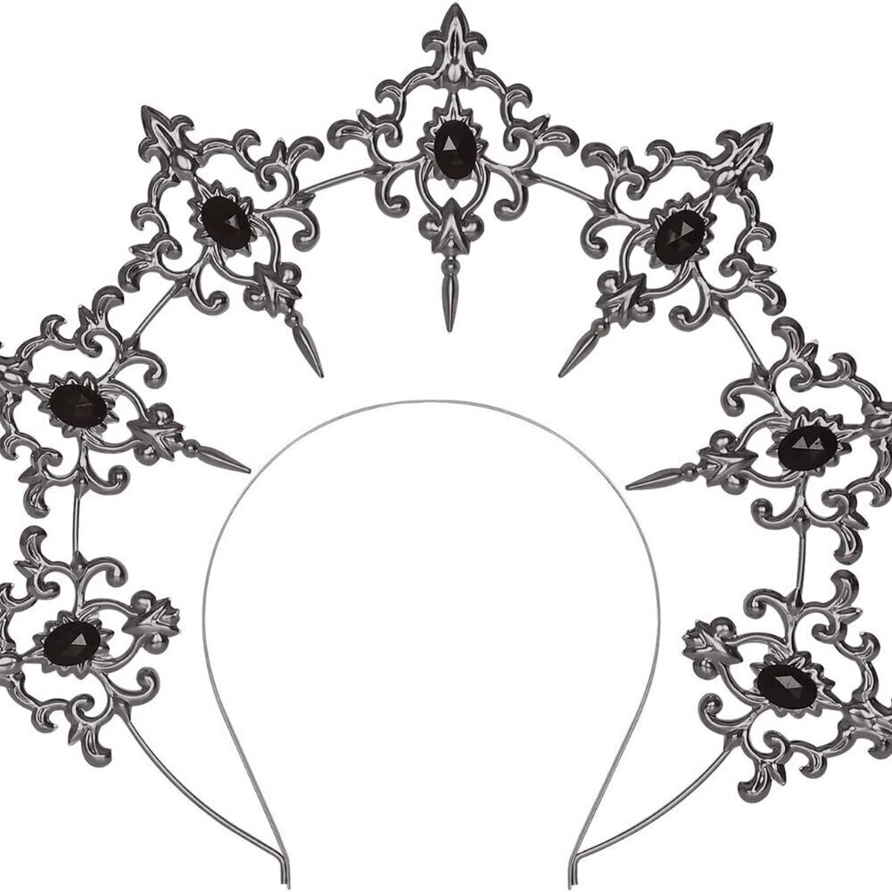 Vintage Saint Halo Crown and Tiara Headband Baroque Goddess Crown Headpiece Brid